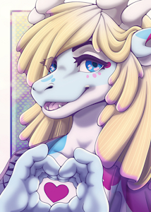 Heart Portrait YCH - Aurora by KuddlyKodiak