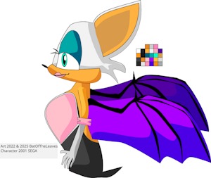 Rouge The Bat In Inkscape 2025 version by BatOfTheLeaves