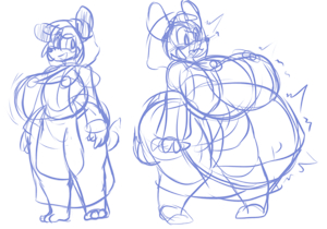 Atlyss Preg Sketches by DreamyHyperPreg