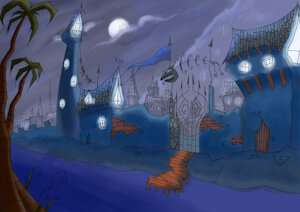 The port village of Tortuga by darkbunny666