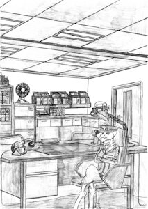 Bored in office by Redleaves