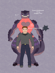 Great Tyrant Lizardwoman by LurkingTyger