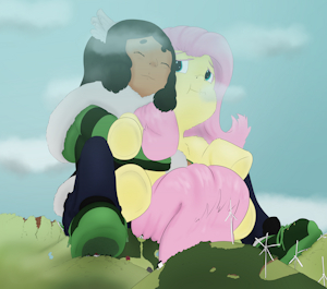 Akna Captures a Fluttershy by DeferredGalaxy