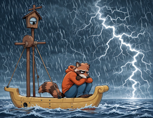 He sits on his boat adrift by TowerSmash1