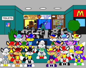 Nelson and the Underwear FoxTown Kids at the Mall by CartoonFoxArt2002