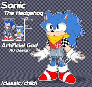 Artificial God AU: Classic Sonic by nomx2chomp
