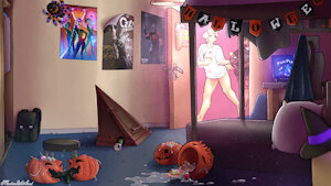 [BG] Halloween in the Dorm by MachineWithSoul