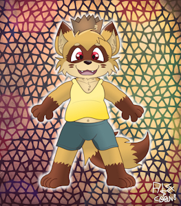 Happy Raccoon boy by BogartRascal