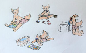 little sword fox girl by sylveon69