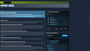 EA Steam Page for My Visual Novel Game that is Coming Soon! by dragonfangstudios