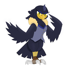 Villain bird oc by Angiebirds