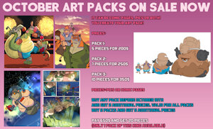 OCTOBER ART PACKS ON SALE by ChesterRaccoon