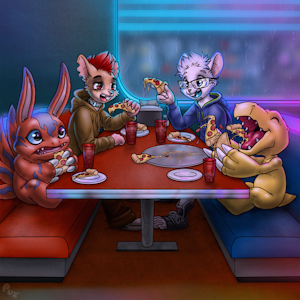 Irou & Moss in: Cyberpunk Pizza by Pux