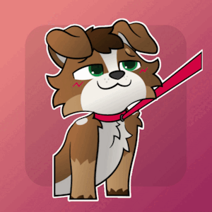 Leash sticker YCH for Zake by AlexUmkaArt