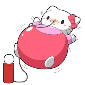 Inflated Hello Kitty 1000x1000 pixels reupload by Estelarbunny
