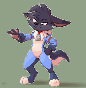 Comm: Wind Powered Suit by AjinArts