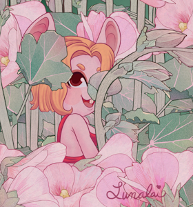 Gathering Hollyhock by lunalaimoonglow