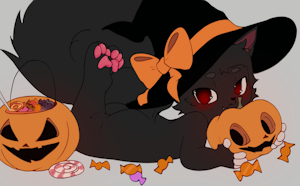 Halloween coming~ ‧₊˚ ☾. ⋅ [Commission] by LolliPounce