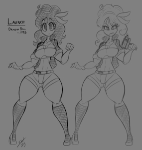 Fanart Fun - Launch by GrayscaleRain