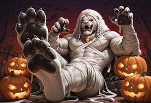 [AI] Halloween Ajani Goldmane Feets! by MajorLionhunk