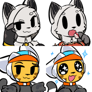 Lattemotes - Ikanov and Meowl by Starfoth