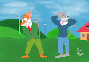 Geronimo and Thea in The Bad Guys Style! by PlaceOfTheodore