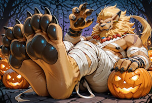 [AI] Halloween Leomon Feets!! by MajorLionhunk