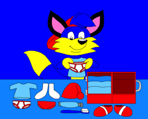 Alex the Fox Packing Up a Holiday and Going to the Train by CartoonFoxArt2002