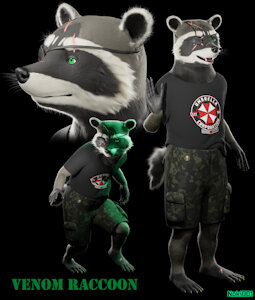 Venom Raccoon New Model by Noki001