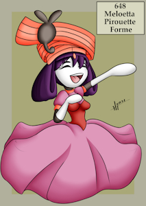 pokedex 648 Brittany anthro Meloetta Pirouette by bernardo393