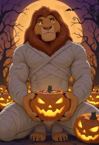 [AI] Halloween Mufasa!! by MajorLionhunk