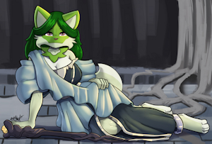 Leo - Nightfare sitting by Bear213