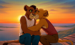 Rooftop together 2 by Kovu1508