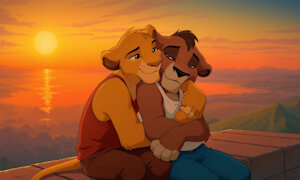 Rooftop together by Kovu1508