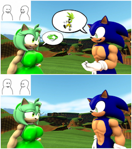Green Amy Meme [SFW] by PotaterMino