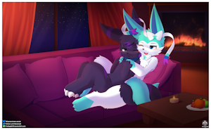 Cozy Sofa Night [Commission] by FireEagle2015