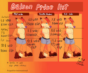 Updated comission prices by DaisonTheFox