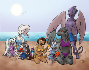 At the Beach by ReDaDillio