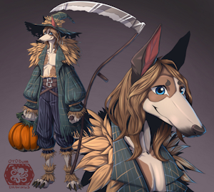 Halloween Adopts #1 | Scarecrow greyhound by ottobum