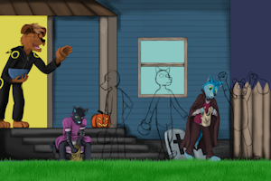 Trick or Treat YCH by TheSlimeDragon