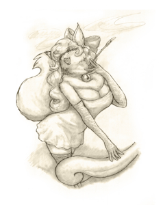Sepia Pinup by Meowmere