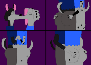 Werewolves Hansel and Dolly Kiss and Grab Butts by sebashton