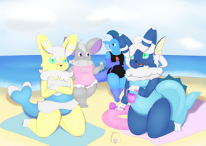 Big fake tails by Luckycaracalstudio