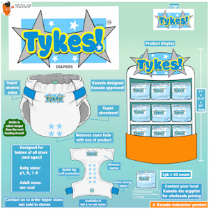 TYKES!-Diapers (a Kanada-Industries Product) by Kanada