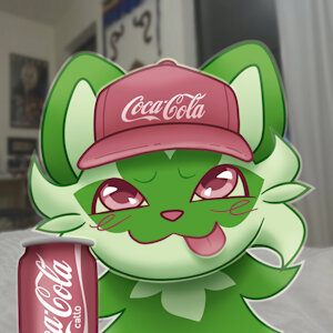 Cokey Cola Cat meme - Sprigatito version by claragonza3