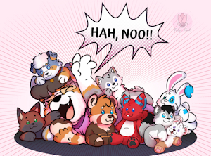 Puppy's plush pile by Loupy