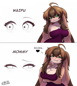 Waifu Eyes vs Mommy Eyes by JoVeeAl