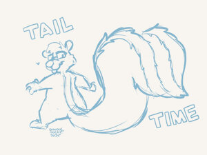 EricSkunk says its TAIL TIME! By Doodledpggy by sirkain