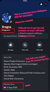 Scammer report : Be careful by Dregna