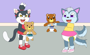 Diapered Teddy Plushies -By RitaTheWoodpecker- by DanielMania123